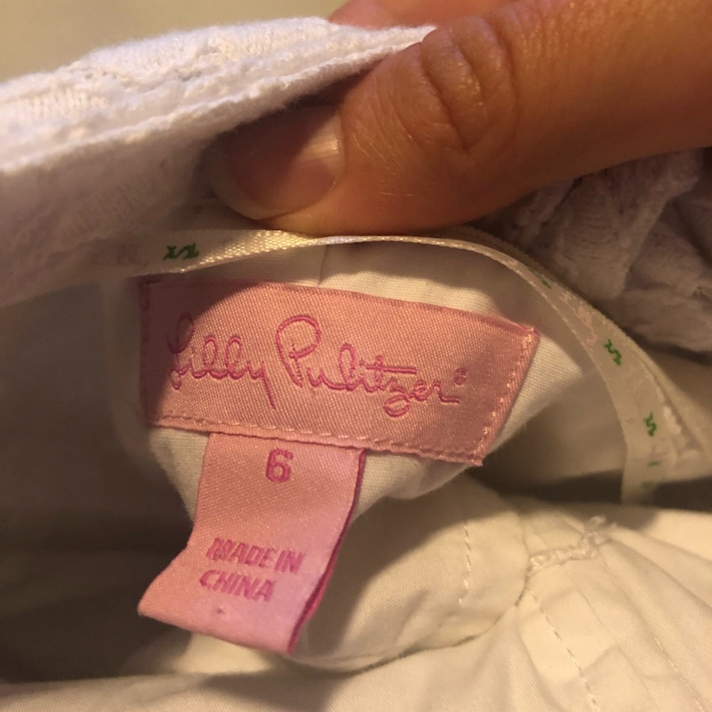 Lilly Pulitzer white strapless dress